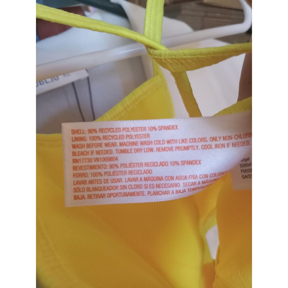 12mo Baby Girls' Textured Cut Out One Piece Swimsuit - Cat & Jack™ Yellow - Picture 4 of 4